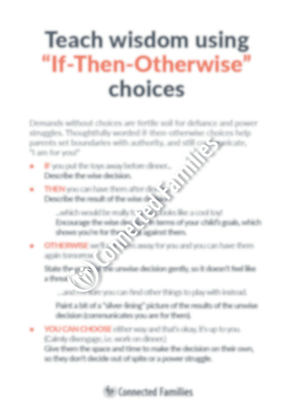 if then otherwise Quick Guide for Parenting (Digital Only)