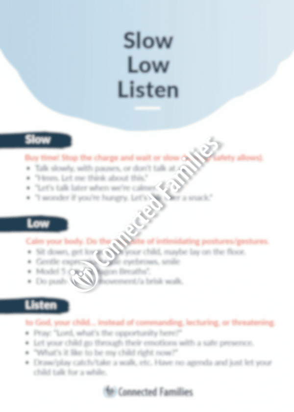 slow low listen Quick Guide for Parenting (Digital Only)