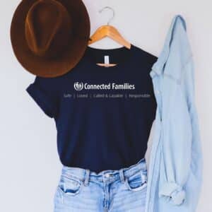 Connected Families 4 Messages T-Shirt (Navy)